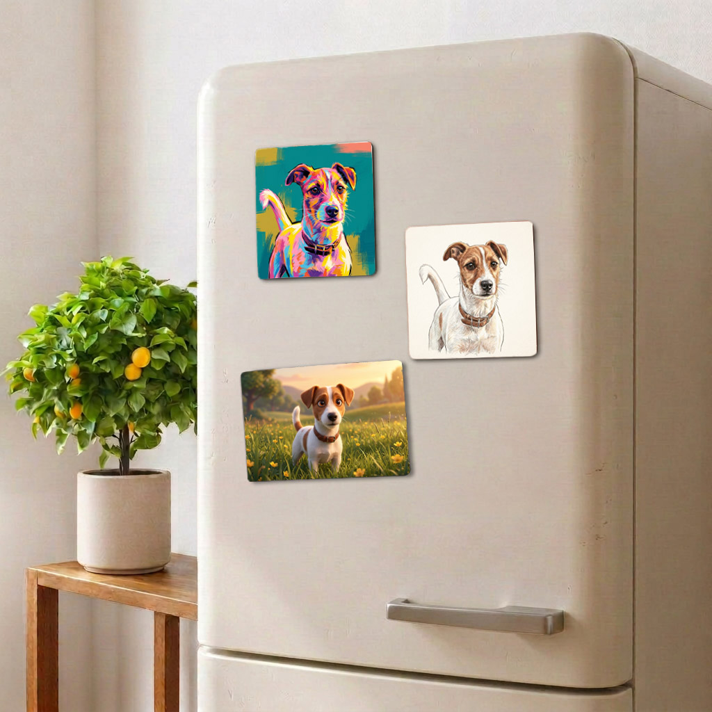 Dog Drawing Pop Art Magnet